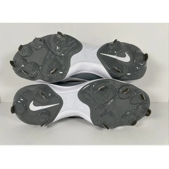 Nike Metal Baseball Cleats Gray Alpha Huarache 3 Men’s Size 8 CT0829-023 New - Picture 8 of 9